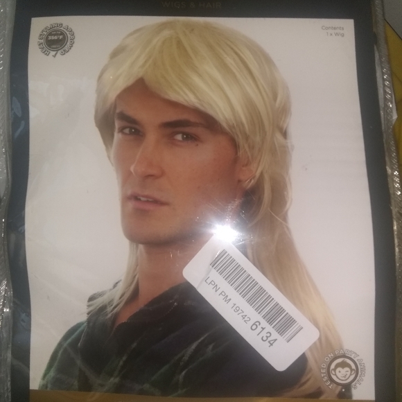 Allaura light blonde bogan mullet wig - Picture 2 of 3